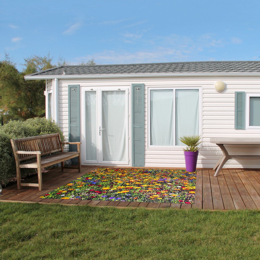Sun Fun Teppich Blumenwiese Premium - Outdoor Teppich Blumenwiese