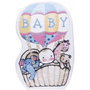 Kinderteppich Babyteppich Confetti Spielteppich waschbar air balloon