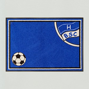 Fußmatte Fußball Berlin blau waschbar