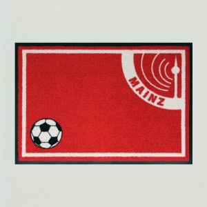 Fußmatte Fußball Mainz 60x85cm mit Trittrand (Restposten)