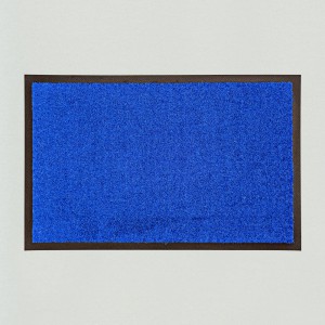 Fußmatte uni royalblau waschbar für innen und außen Gesamtansicht
