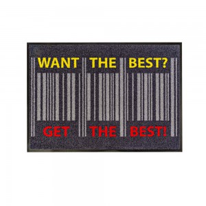 Fußmatte "get the best" 85x115cm mit Trittrand (Restposten)