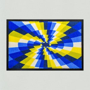 Fußmatte Propeller blau-gelb