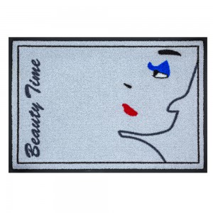 Fußmatte Beauty Time grau 60x85cm mit Trittrand Sonderposten