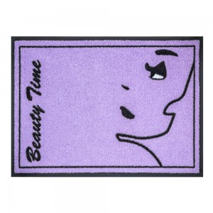 Fußmatte Beauty Time lila 60x85cm mit Trittrand Sonderposten