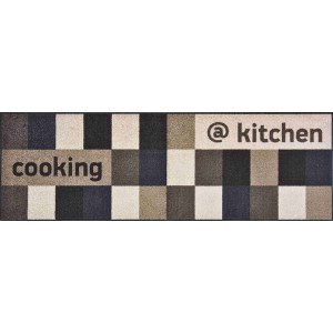 Küchenläufer @ Kitchen Brownish waschbar Detailansicht