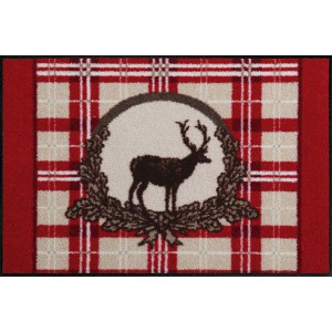 Schmutzfangmatte Salonlöwe Weihnachtsmotiv waschbar Red Deer