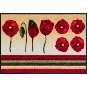 Schmutzfangmatte Dancing Poppies waschbar Salonlöwe