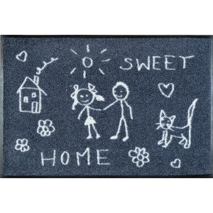 Fußmatte Sweet Home waschbar Detailansicht