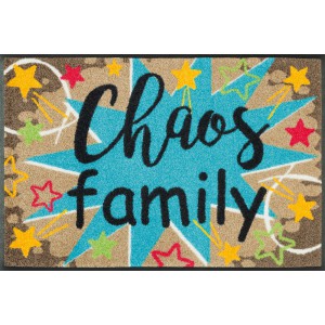 wash+dry Fußmatte Chaos Family waschbar Detailansicht