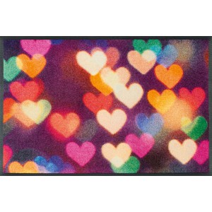 wash+dry Fußmatte City Hearts waschbar Detailansicht