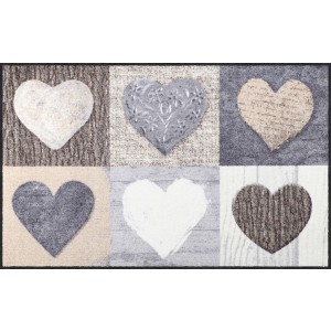 Schmutzfangmatte Cottage Herzen waschbar Salonlöwe Fußmatte