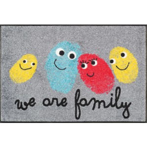 wash+dry Fußmatte Happy Family waschbar Detailansicht
