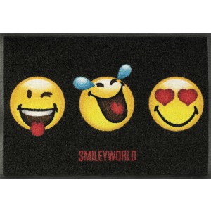 Teppich Kinderzimmer wash+dry Smiley 3 Faces waschbar Detailansicht