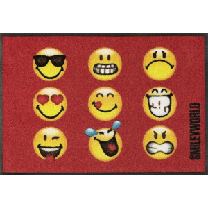 Teppich Kinderzimmer wash+dry Smiley Faces waschbar Detailansicht