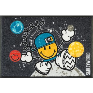 Teppich Kinderzimmer wash+dry Smiley Space Explorer waschbar Detailansicht