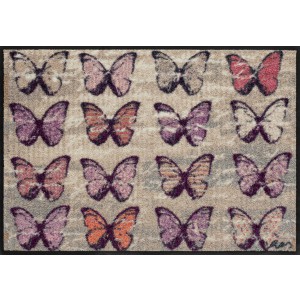 Schmutzfangmatte Colourful Butterflies waschbar Salonlöwe
