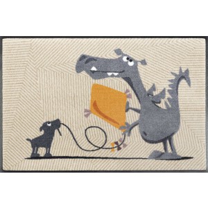Fußmatte wash+dry Drache Friedhold mit Drachen waschbar Detailansicht