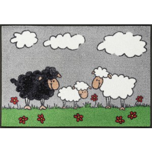 Fußmatte wash+dry Sheep Family waschbar Detailansicht