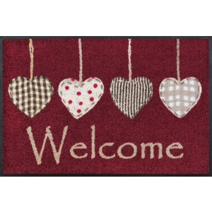 Fußmatte Cottage Hearts waschbar Detailansicht