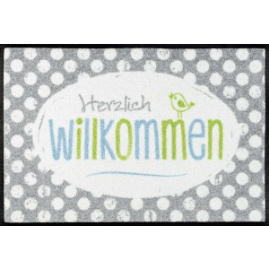 Fußmatte wash+dry Happy Willkommen waschbar Detailansicht