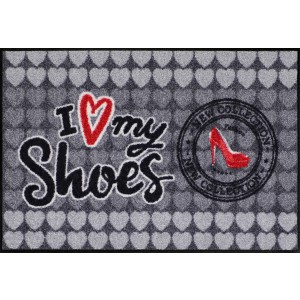 Schmutzfangmatte waschbar Salonlöwe I love my shoes