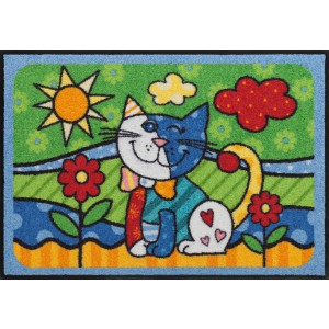 Schmutzfangmatte Salonlöwe Pop Art Cat waschbar