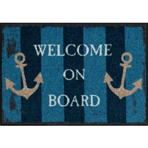 Schmutzfangmatte Salonlöwe Welcome on Board waschbar