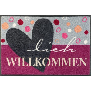 Fußmatte wash+dry Willkommen Rosalie waschbar Detailansicht