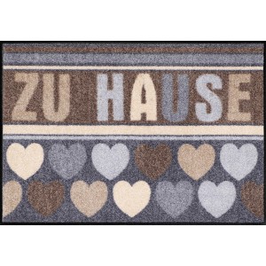 Schmutzfangmatte Salonloewe Zu Hause mit Herz waschbar