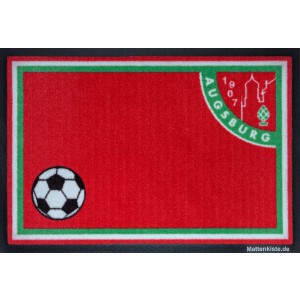 Fußmatte innen außen Fußball Augsburg rot grün weiß