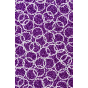 Fußmatte Schmutzfangmatte Ringe aubergine waschbar
