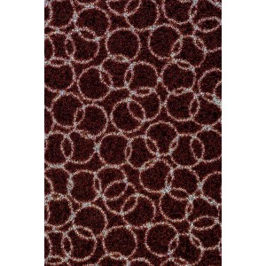 Fußmatte Schmutzfangmatte Ringe dunkelbraun waschbar