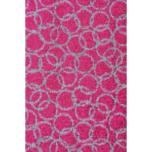 Schmutzfangmatte Fußmatte Ringe fuchsia waschbar