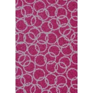 Fußmatte Schmutzfangmatte Ringe fuchsia waschbar