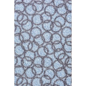 Schmutzfangmatte Fußmatte Ringe hellblau waschbar