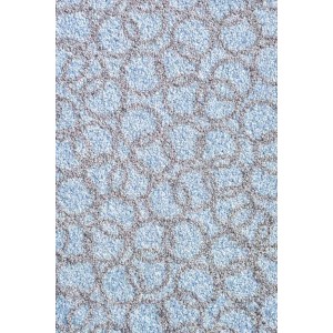 Schmutzfangmatte Fußmatte Ringe hellblau waschbar