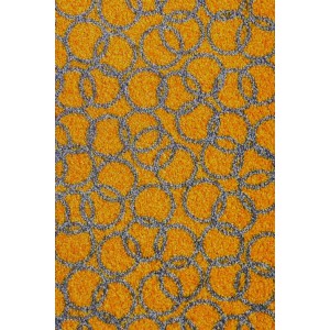 Schmutzfangmatte Fußmatte Ringe hellorange waschbar