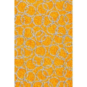 Fußmatte Schmutzfangmatte Ringe hellorange waschbar