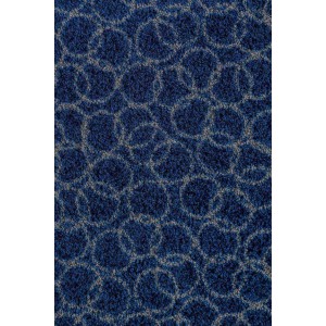 Fußmatte Schmutzfangmatte Ringe marineblau waschbar