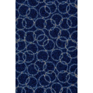 Fußmatte Schmutzfangmatte Ringe marineblau waschbar