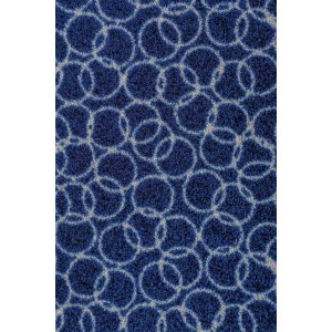 Schmutzfangmatte Fußmatte Ringe marineblau waschbar
