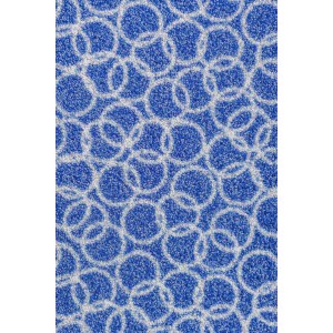 Schmutzfangmatte Fußmatte Ringe mittelblau waschbar