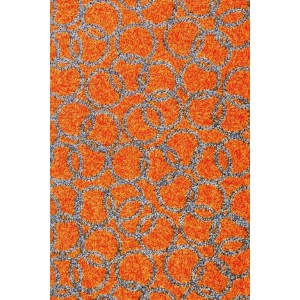 Schmutzfangmatte Fußmatte Ringe orange waschbar