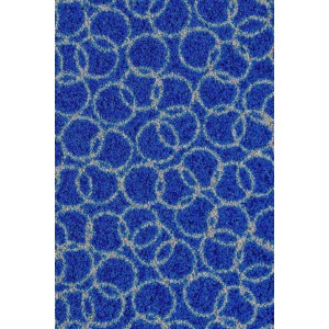 Fußmatte Schmutzfangmatte Ringe royalblau waschbar