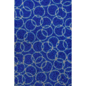 Schmutzfangmatte Fußmatte Ringe royalblau waschbar