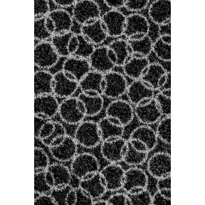 Schmutzfangmatte Fußmatte Ringe schwarz grau