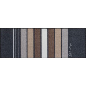Küchenläufer Block Stripes Grey waschbar