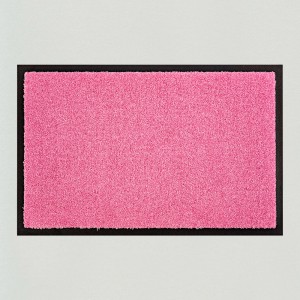 Fußmatte einfarbig rosa waschbar Gesamtansicht